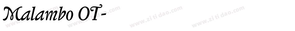 Malambo OT字体转换